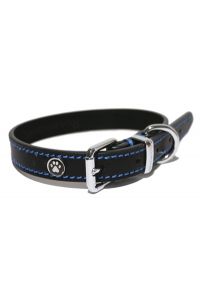 Luxury Leather Halsband Hond Leer Luxe Zwart-3.8X56-66 CM