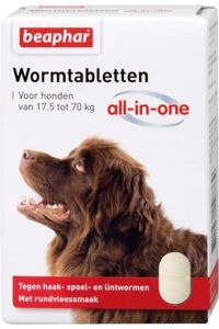 Beaphar Wormtablet All-in-one Hond-17.5-70 KG 2 TBL