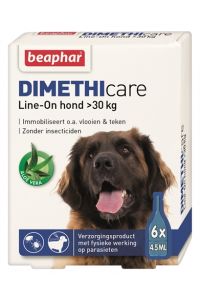 Beaphar Dimethicare Line-on Hond Tegen Vlooien En Teken->30 KG 6 PIP 4.5 ML