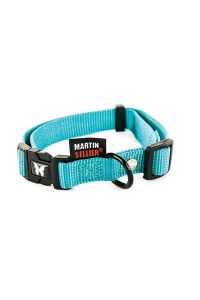 Martin Sellier Halsband Nylon Turquoise Verstelbaar-16 MMX30-45 CM