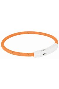 Trixie Halsband Hond Flash Lichthalsband Usb Tpu / Nylon Oranje-65X0.7 cm