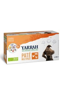 Yarrah Organic Hond Multipack Pate Kalkoen / Kip / Rund-6X150 GR
