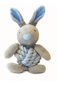 Little Rascals Knottie Bunny Touwbal Konijn Blauw-20X15X8 CM