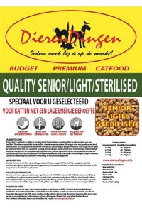 Budget Premium Catfood Quality Senior / Light / Sterilised-15 KG