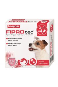 Beaphar Fiprotec Hond Tegen Teken En Vlooien-2-10 KG 3+1 PIP