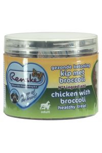 Renske Hond Gezonde Beloning Mini Hartjes Kip / Broccoli-100 GR