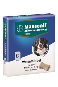 Mansonil Grote Hond All Worm Tasty Tabletten-2 ST