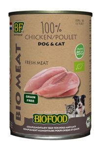 Biofood Organic Hond 100% Kip Blik-400 GR