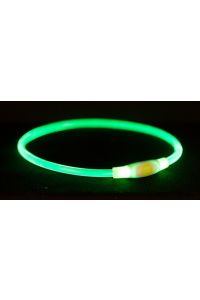Trixie Halsband Usb Flash Light Lichtgevend Oplaadbaar Groen-40X0.8 CM