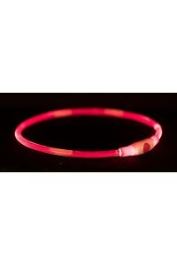 Trixie Halsband Usb Flash Light Lichtgevend Oplaadbaar Rood-40X0.8 CM