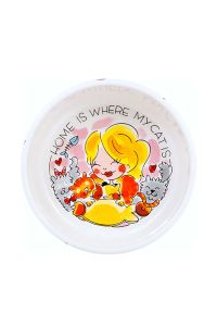 Blond Amsterdam Voerbak Kat Home Is Where My Cat Is-15.5X15.5X5.5 CM