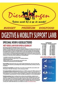 Budget Premium Dogfood Digestive & Mobility Support Lamb-12.5 KG