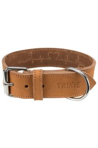 Trixie Halsband Hond Rustic Vetleer Heartbeat Bruin-38-47X4 CM