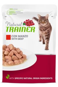 Natural Trainer Cat Adult Beef Pouch-12X85 GR