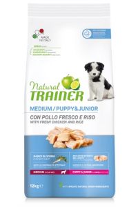 Natural Trainer Dog Puppy / Junior Medium Chicken-12 KG