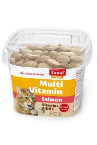 Sanal Cat Multi Vitamin Salmon Snacks Cup-100 GR