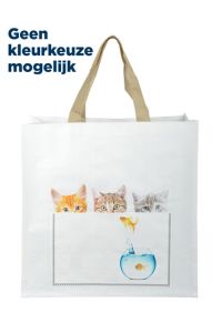 Shoppingbag Kiekeboe Kat Assorti-40X14X40 CM