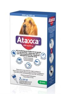 Krka Ataxxa Spot On Hond->25 KG 2000 MG/400 MG 3 PIP