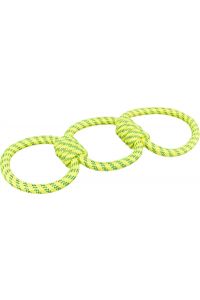 Trixie Aquatoy Touw Trekspeeltje Ringen Polyester Geel / Groen-42 CM