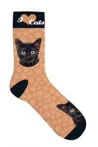 Plenty Gifts Sokken Zwarte Katten Oranje-39-44