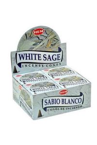 Hem White Sage Kegelwierook 12x10 Kegeltjes