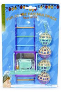 Happy Pet Bird Toy Mp Bal / Ladder / Perch-22X10X4 CM