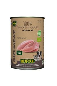 Biofood Organic Hond 100% Kip Blik-400 GR