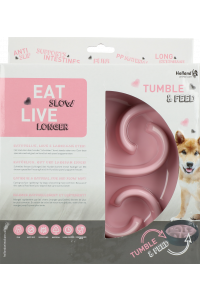 Eat Slow Live Longer Tumble Feeder Pink