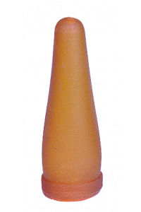 Lamspeen geel/bruin voor op bierfles