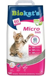 kattenbakvulling Micro Fresh 14 liter grind grijs