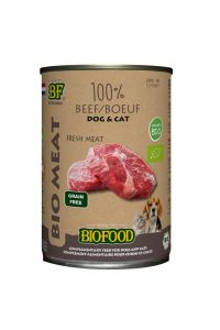 Biofood Organic Hond 100% Rund Blik-400 GR
