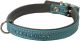 Hondenhalsband Nappa Met Strass Turquoise / Grijs-30X1.4 CM