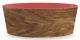 Tarhong Voerbak Hond Olive Melamine Houtprint / Sienna Roze-15.5X15.5X5.5 CM 700 ML