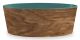 Tarhong Voerbak Hond Olive Melamine Houtprint / Teal Zeegroen-15.5X15.5X5.5 CM 700 ML