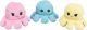 Trixie Octopus Omkeerbaar Pluche Roze / Lichtblauw-19 CM