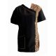 TTG trimshirt zwart/luipaard met zijsluiting-S
